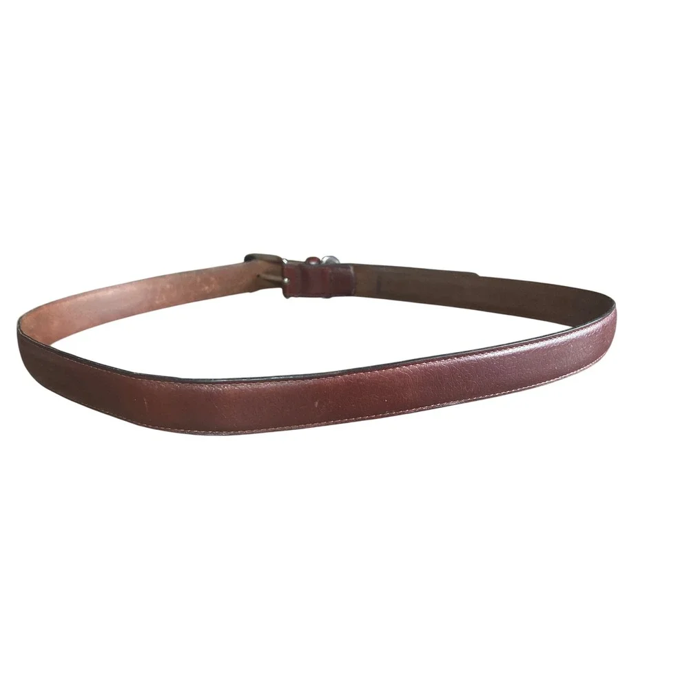 Retro 90's Guess Brown Mens Leather Belt Size 38 Made in Argentina Chic Vintage